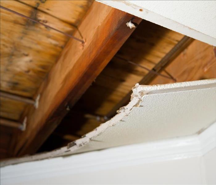 falling roof after water damage